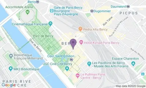 Localisation Crédit Agricole Agence de Paris Bercy