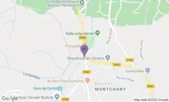 Localisation Crédit Agricole Agence de Durtol