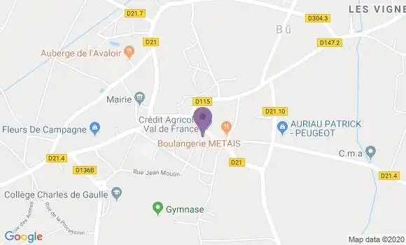Localisation Crédit Agricole Agence de Bû