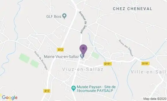 Localisation Crédit Agricole Agence de Viuz en Sallaz