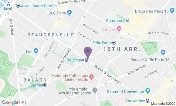 Localisation LCL Agence de Paris Félix Faure