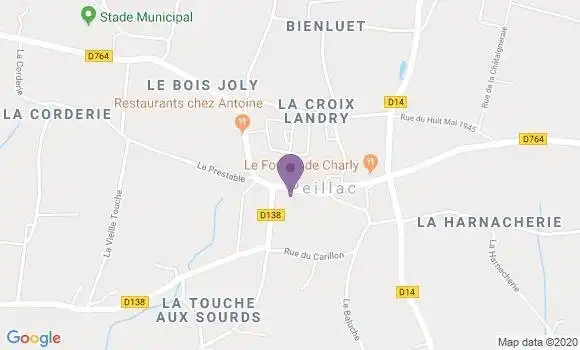 Localisation Crédit Agricole Agence de Peillac
