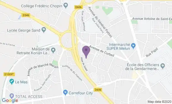 Localisation Crédit Agricole Agence de Le Mée sur Seine