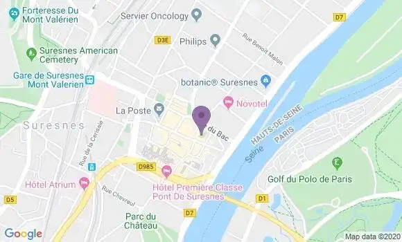 Localisation Crédit Agricole Agence de Suresnes Henri IV
