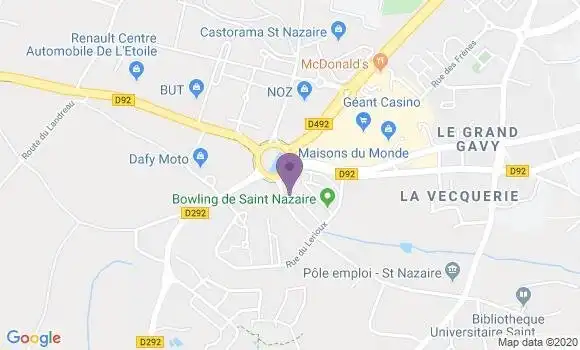 Localisation Crédit Agricole Agence de Saint Nazaire Habitat