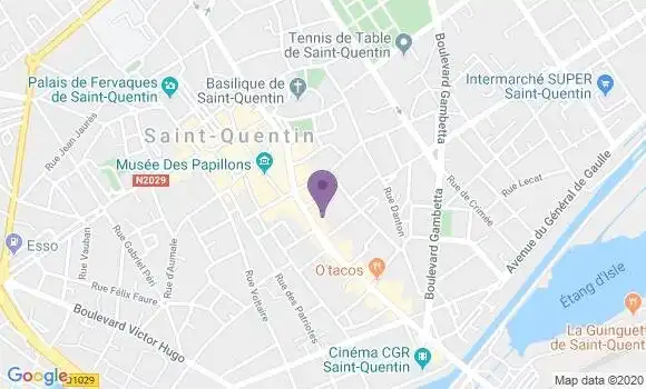 Localisation Société Générale Agence de Saint Quentin Isle