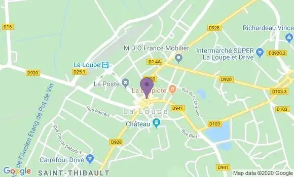 Localisation Crédit Agricole Agence de La Loupe