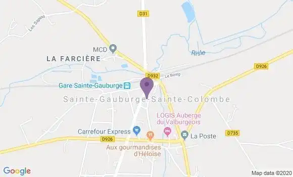 Localisation Crédit Agricole Agence de Sainte Gauburge Sainte Colombe