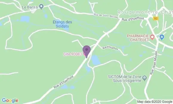 Localisation Crédit Agricole Agence de Rougemont le Château