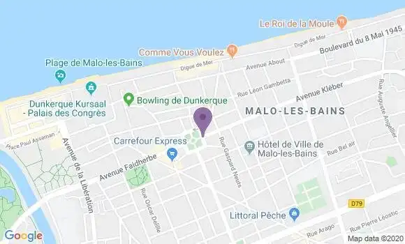 Localisation Crédit Agricole Agence de Malo les Bains