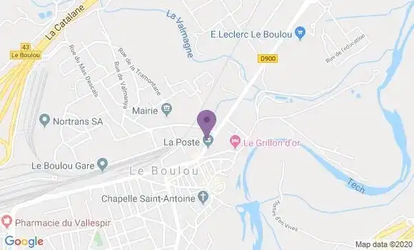 Localisation Crédit Agricole Agence de Le Boulou