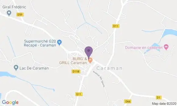 Localisation Crédit Agricole Agence de Caraman