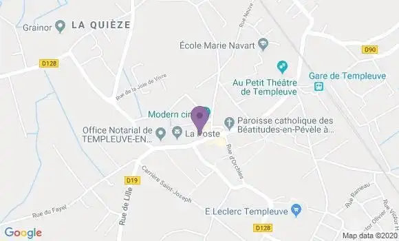 Localisation Crédit Agricole Agence de Templeuve