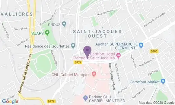 Localisation Crédit Agricole Agence de Dunant Chu