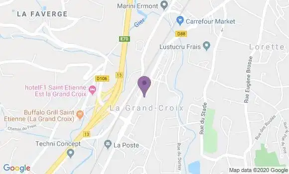 Localisation Crédit Agricole Agence de La Grand Croix
