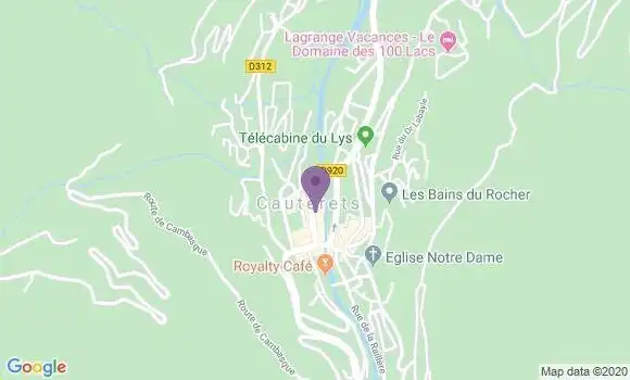 Localisation Crédit Agricole Agence de Cauterets