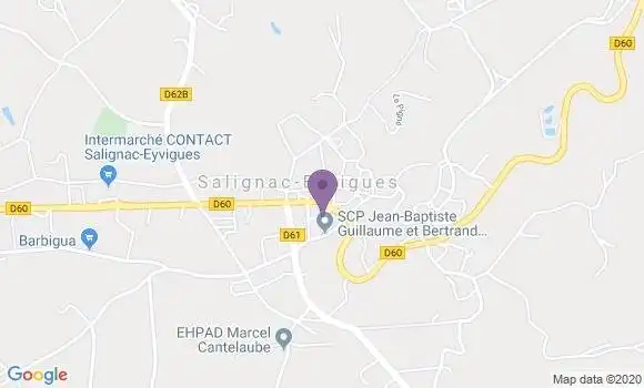 Localisation Crédit Agricole Agence de Salignac
