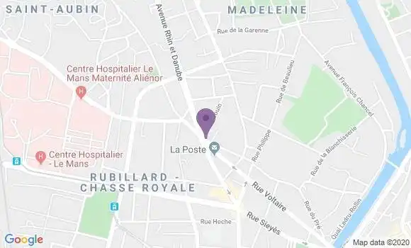 Localisation Crédit Agricole Agence de Le Mans Chasse Royale