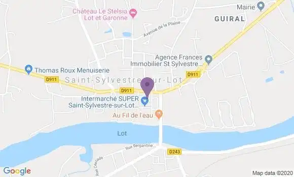 Localisation Crédit Agricole Agence de Saint Sylvestre sur Lot