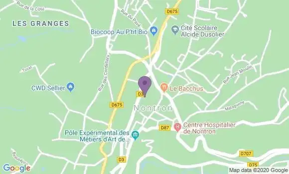 Localisation LCL Agence de Nontron
