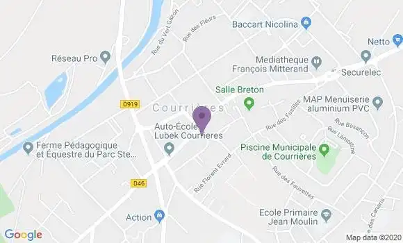 Localisation Crédit Agricole Agence de Courrières