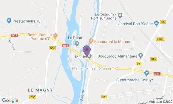 Localisation Crédit Agricole Agence de Port sur Saône