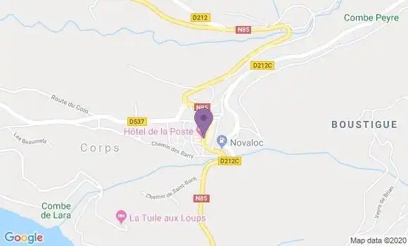 Localisation Crédit Agricole Agence de Corps