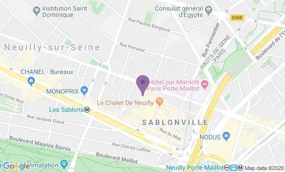 Localisation Crédit Agricole Agence de Neuilly Michelis