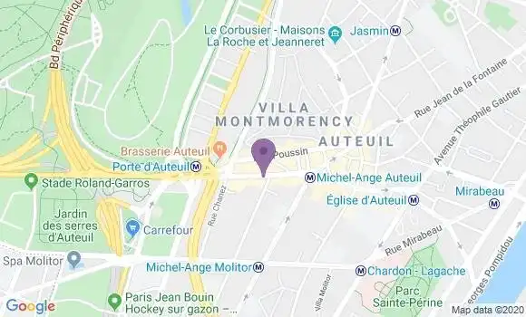 Localisation Crédit Agricole Agence de Paris Auteuil