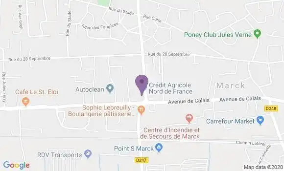 Localisation Crédit Agricole Agence de Marck