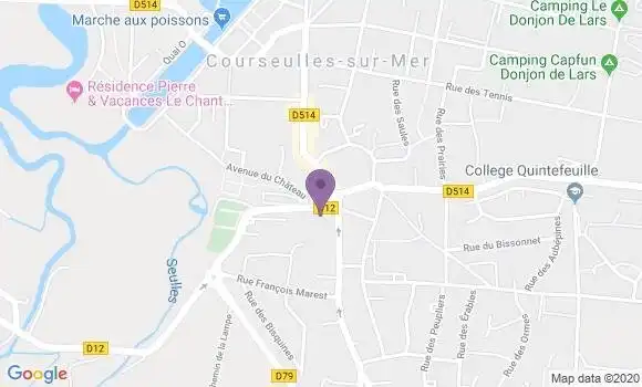 Localisation Crédit Agricole Agence de Courseulles