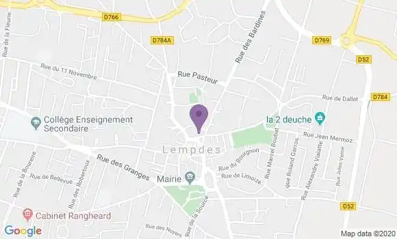 Localisation Crédit Agricole Agence de Lempdes