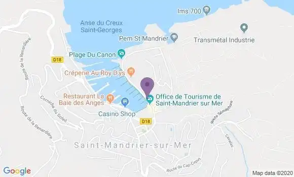 Localisation Crédit Agricole Agence de Saint Mandrier