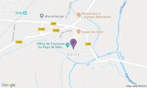 Localisation Crédit Agricole Agence de Seltz