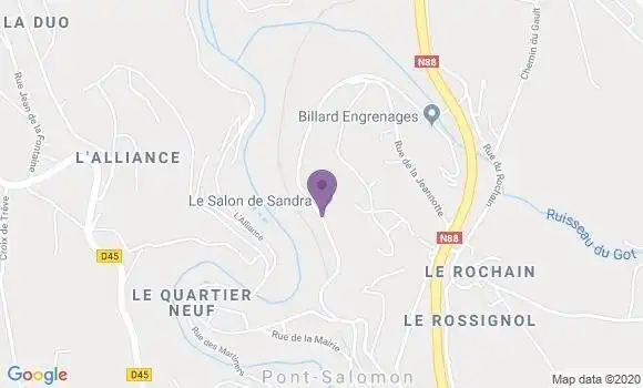 Localisation Crédit Agricole Agence de Pont Salomon