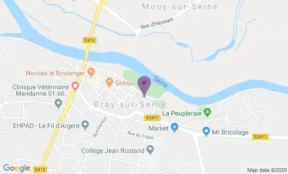 Localisation LCL Agence de Bray sur Seine