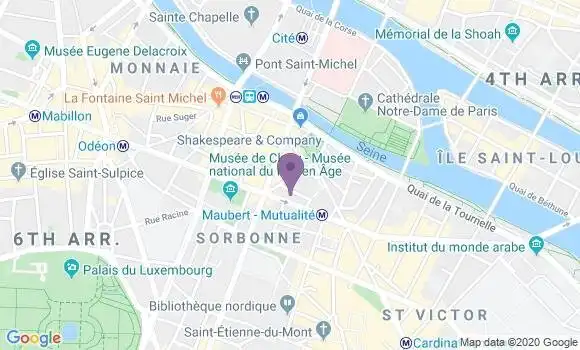Localisation Crédit Agricole Agence de Paris Maubert