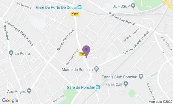 Localisation Crédit Agricole Agence de Ronchin