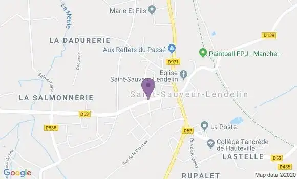 Localisation Crédit Agricole Agence de Saint Sauveur Lendelin