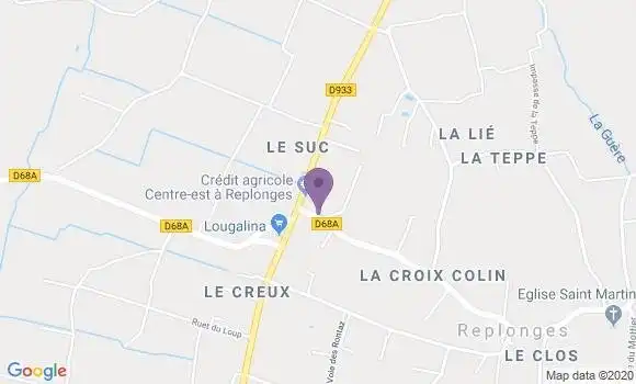 Localisation Crédit Agricole Agence de Replonges