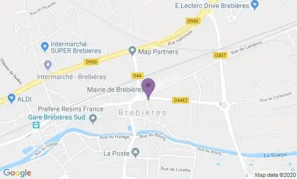 Localisation Crédit Agricole Agence de Brebières