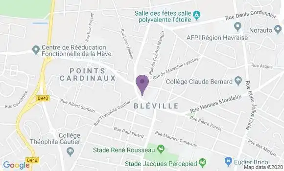 Localisation Crédit Agricole Agence de Le Havre Bleville