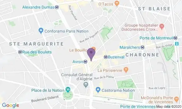 Localisation LCL Agence de Paris Avron