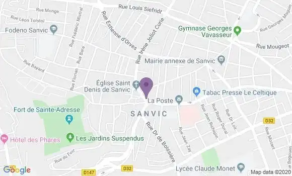 Localisation Crédit Agricole Agence de Le Havre Sanvic
