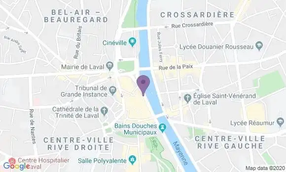 Localisation Crédit Agricole Agence de Laval Professionnels