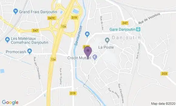 Localisation Crédit Agricole Agence de Danjoutin