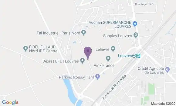 Localisation LCL Agence de Louvres