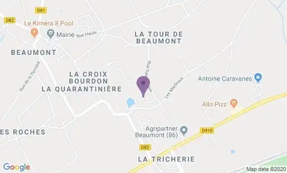 Localisation Crédit Agricole Agence de Jaunay Clan