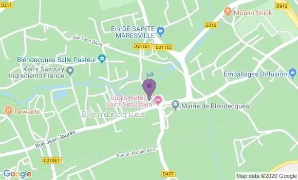 Localisation Crédit Agricole Agence de Blendecques