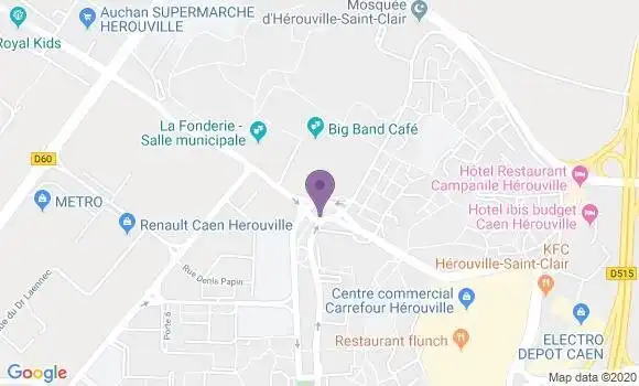 Localisation Société Générale Agence de Hérouville Saint Clair